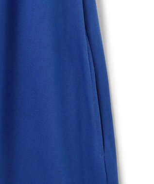 J.PRESS YORK STREET 【WOMEN】【SMOOTH JERSEY】ショルダー シャーリング ワンピース ブルー系