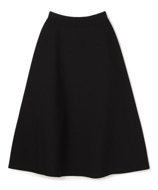 UNFILO L BEAUTY FORM KNIT フレアスカート セットアップ グレージュ×ブラック