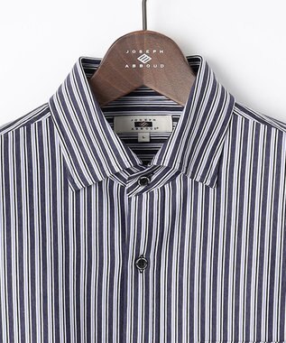 JOSEPH ABBOUD 【ストレッチで快適な着心地・イージーケア】ランダムストライプ ジャージー シャツ ネイビー系1