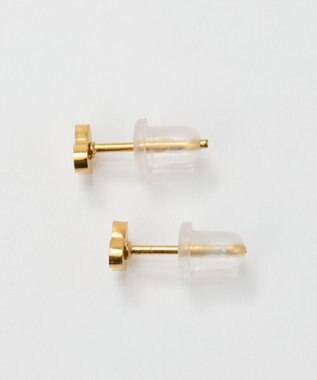 Phoebe 【金属アレルギー対応】フラットハートピアス/サージカルステンレス ゴールド