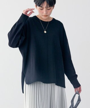 AMERICAN HOLIC センターシームラウンドニットプルオーバー Black