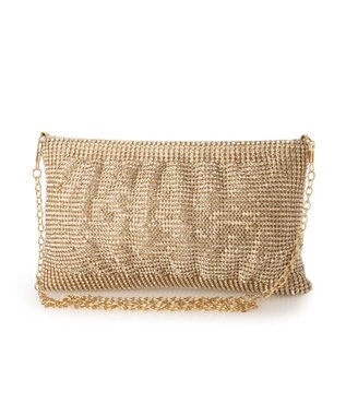 UNBILLION カシュカシュ cachecache / メタリックビーズスクエアミニショルダー ゴールド