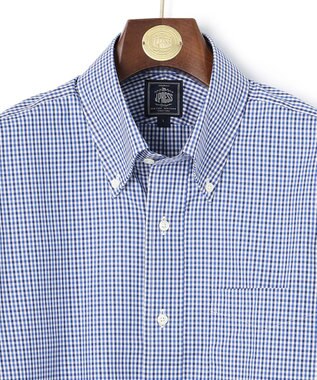 J.PRESS MEN 【PREMIUM PLEATS / 形態安定】ピンオックス カラーミックスギンガム / B.D. ブルー系3