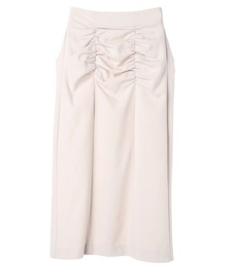 YECCA VECCA シャーリングロングナロースカート Light Beige