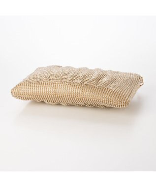 UNBILLION カシュカシュ cachecache / メタリックビーズスクエアミニショルダー ゴールド