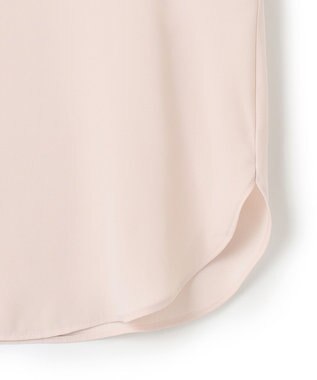 ICB 【洗える】BackSatinAmunzen フリルブラウス ピンク系