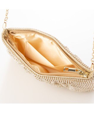 UNBILLION カシュカシュ cachecache / メタリックビーズスクエアミニショルダー ゴールド