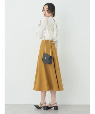 earth music&ecology すきな丈フレアスカート Mustard