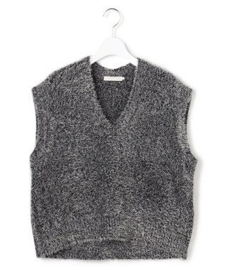 ICB 【洗える】 ルレックスファー ベスト グレー系