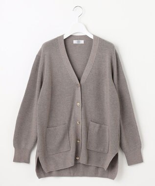 J.PRESS LADIES 【洗える】SEMI WORSTED カーディガン ブラウン系
