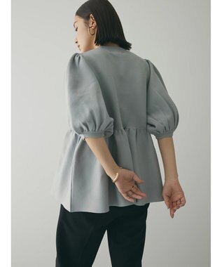 Green Parks armonia. ウエストギャザー袖ボリュームニット Gray