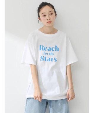 earth music&ecology アソートロゴプリントＴ Off White