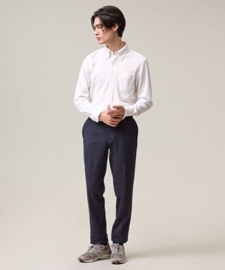 J.PRESS MEN ポロシャツのような快適な着心地【吸水速乾 / ストレッチ / 消臭 / ノンアイロン】エレスポジャージー ドレスシャツ / B.D. ホワイト系