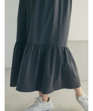 Green Parks armonia.バッククロスワンピース Charcoal Gray