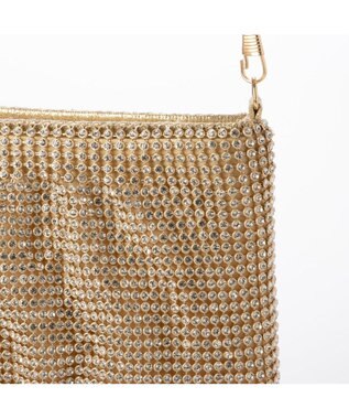 UNBILLION カシュカシュ cachecache / メタリックビーズスクエアミニショルダー ゴールド