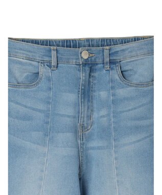 Green Parks ＧＵＭストレッチセンター切替テーパードデニムパンツ Light Blue