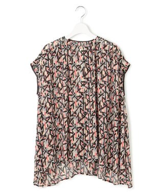 23区 【洗える】Ratti アブストラクトプリント ブラウス オレンジプリント