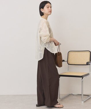 AMERICAN HOLIC スキッパーレースブラウス Off White