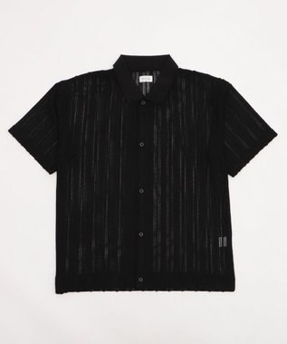 WEGO 【２点SET】アンサンブルシアーシャツ（SS） ブラック