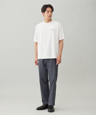 UNFILO MENS スマートストレッチ PHOTO TEE オフホワイト×ブルー