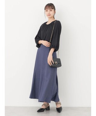 earth music&ecology パフスリーブカットソー Black