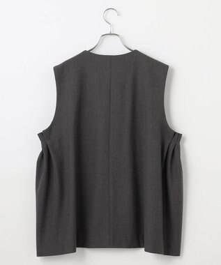 #Newans 【セレモニーにも】〈亀恭子さんコラボ〉サイドギャザージレ グレー