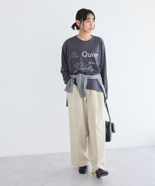 CRAFT STANDARD BOUTIQUE タックイージーワイドパンツ Light Beige