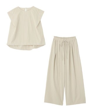 AMERICAN HOLIC 【2点セット】ドロストプルオーバー+イージーパンツ Beige