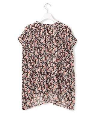 23区 【洗える】Ratti アブストラクトプリント ブラウス オレンジプリント