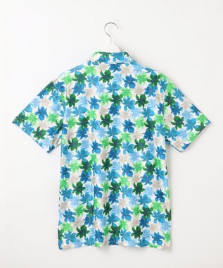 23区GOLF 【MEN】【UVカット】草花柄プリントポロシャツ パイングリーン系5