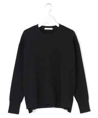 ICB コットンポリエステルスムース  プルオーバー ニット ブラック