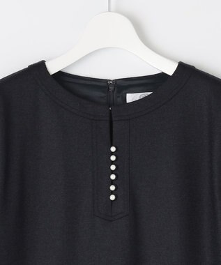 J.PRESS LADIES アクアレジェンドウールジャージー ワンピース ネイビー系