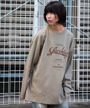 WEGO 【ユニセックス着用ITEM】スノーダイグラフィックT（LS） ベージュ