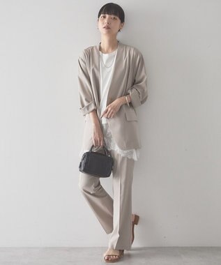 AMERICAN HOLIC 【予約】【マルチ機能】ノーカラージャケット Light Beige