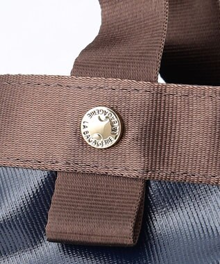 LA BAGAGERIE 【コットン×ポリウレタン】シャイニーミニマムトート ネイビー