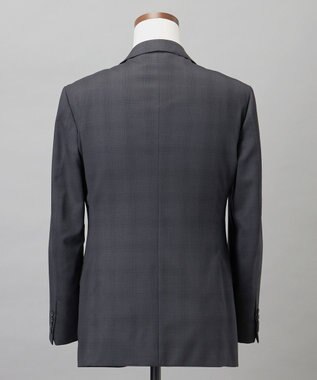 GOTAIRIKU 横に伸びる【TasmaniaWool/タマニアウール】ストレッチ スーツ_グレー格子柄 グレー格子地柄