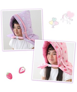 Mother garden マザーガーデン 防災頭巾 カバー 背もたれ 座布団  単品《ユニコーン/野いちご》 野いちご