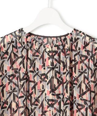 23区 【洗える】Ratti アブストラクトプリント ブラウス オレンジプリント