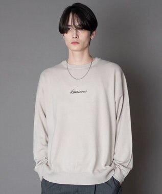 WEGO アクセ付きワンポイントニットプルオーバー（LS） グレー