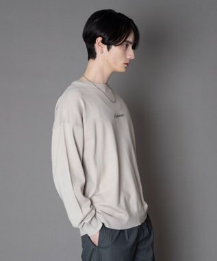 WEGO アクセ付きワンポイントニットプルオーバー（LS） グレー