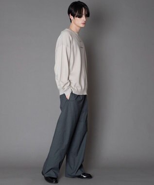 WEGO アクセ付きワンポイントニットプルオーバー（LS） グレー