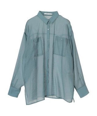 AMERICAN HOLIC シアーＣＯＯＬＷポケットシャツ Sax