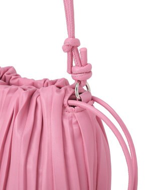 Green Parks プリーツ巾着バッグ Pink