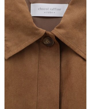 Green Parks ステンカラースウェード調ブルゾン Camel