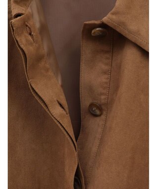 Green Parks ステンカラースウェード調ブルゾン Camel