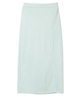 Green Parks マシュマロスエードＩラインスカート Sax