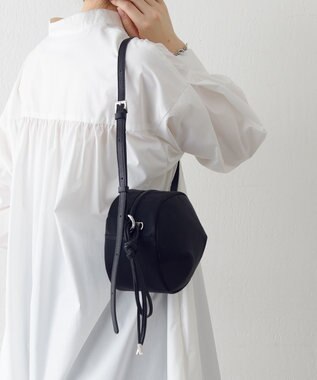 russet クラウズナイロンサークルミニショルダーバッグ(CE-1728) Black