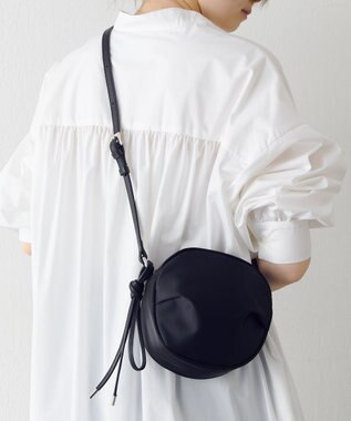 russet クラウズナイロンサークルミニショルダーバッグ(CE-1728) Black