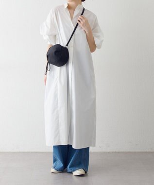 russet クラウズナイロンサークルミニショルダーバッグ(CE-1728) Black