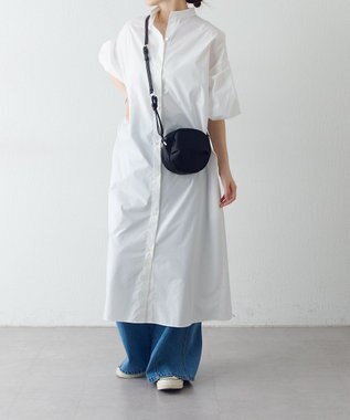 russet クラウズナイロンサークルミニショルダーバッグ(CE-1728) Black